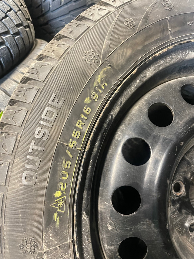 16” Honda civic rims with 205-55-16 ovation winter tires in Tires & Rims in Markham / York Region - Image 2