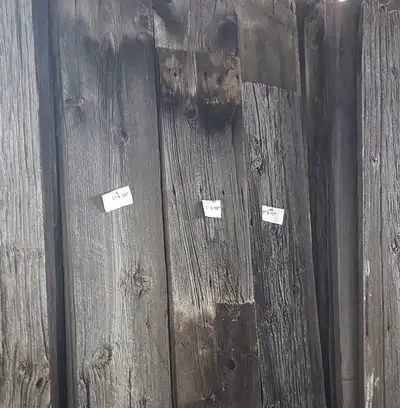 These boards are 150 years old or older. They are still in good condition. They range from 1" by 5"...