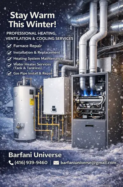 Furnace , Hot Water ,Tankless &services-GTA, View more