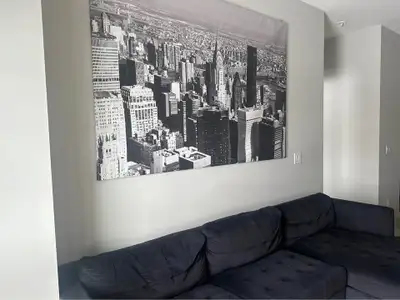 L-Shape Sectional Sofa + NYC Canvas — Bundle Deal, View more