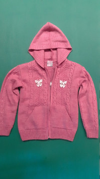 ESMA Bebe Full Zip Pink Sweater Hoodie size XS 4
