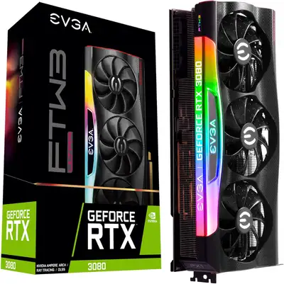 EVGA GeForce RTX 3080 FTW3 ULTRA  10GB GDDR6X Graphics Card, View more