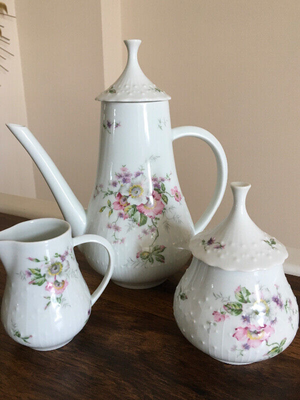 RARE Limoges France Boyer Porcelain Dure Tea Coffee Set Arts
