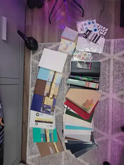 Card stock, craft paper, scrapbooking - Variety new and opened, View more