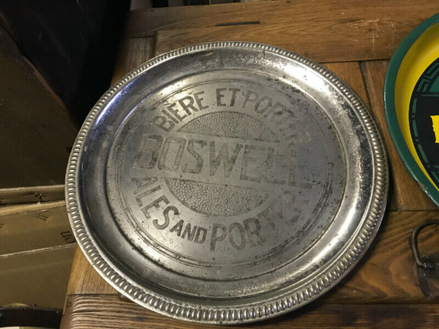 ONE VINTAGE BOSWELL BIERE ALE & PORTER QUEBEC BEER TRAY in Arts & Collectibles in Mississauga / Peel Region