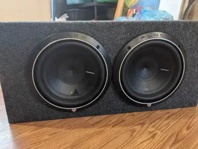 Rockford Fosgate twin subwoofers, Sony amp, Enclosure, View more