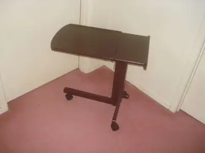 Height and Tilt Adjustable bedside couch table on wheels, View more