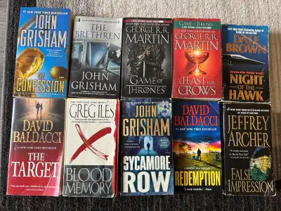 Lot various paperback books novels , View more
