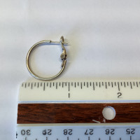 Single Silver Toned Hoop Pierced Earring