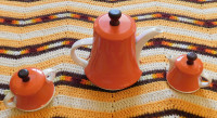 Teapot and Sugar and Creamer Set - Vintage