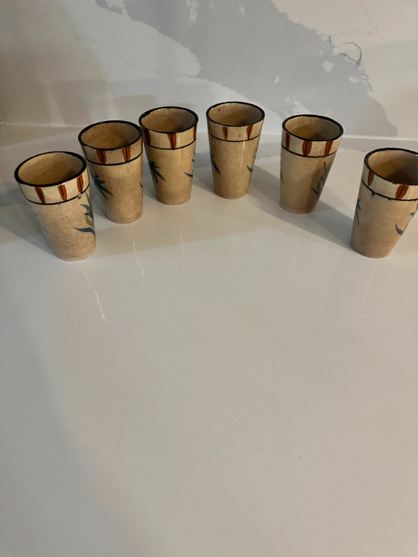 6- Handpainted Ceramic Shot Glasses  in Kitchen & Dining Wares in Barrie - Image 3