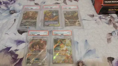 5 PSA 10 Pokemon Cards, View more