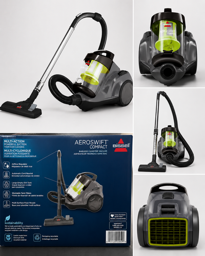 Bissell AeroSwift Compact Bagless Canister Vacuum, View more