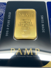 1 oz Fine Gold Bar PAMP Suisse - Lingot Or Pur 24 kt