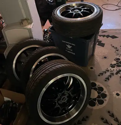 Tires practically new, $1,000 for rims & tires all 4 together Or Best Offer Size 16’s Located in Cam...
