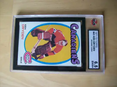 CARTE HOCKEY CARD, KEN DRYDEN ROOKIE, TOPPS GRADE KSA 6.5 EXCMT., View more