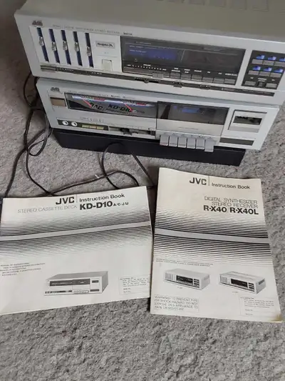 1980 Jvc stereo cassette deck and stereo receiver , View more