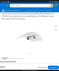 New 6-Pack Double Ended Adjustable Wing Reflector Grow Light