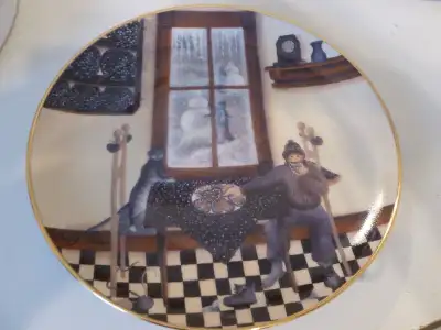 Collector plate "Kitchen Visitors" -artist  Carol Endres, View more