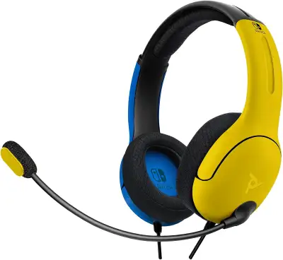NEW LVL40 Wired Headset (PDP) Yellow/Blue for Nintendo and PC, View more