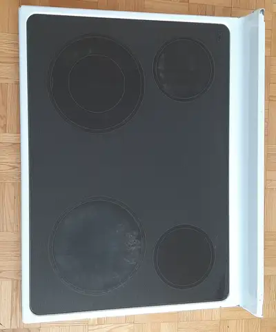 Stove/Range ceramic glass top and heating coils/burners, View more