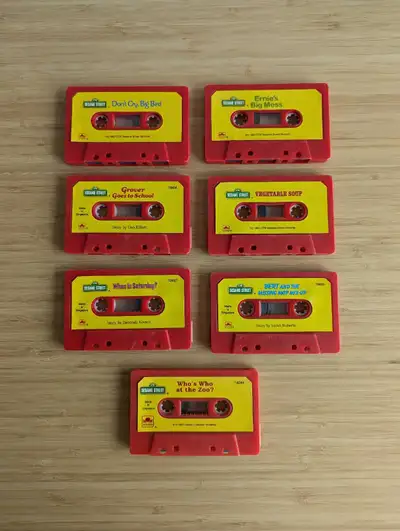 Lot of 7 Vintage Sesame Street Read-Along CASSETTES ONLY, View more