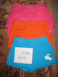 Lot of Children's Place girls cotton shorts - 18 months EUC