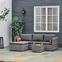 3-Piece  Outdoor Patio All-hand Woven Rattan Wicker Furniture