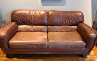 Leather Couches Loveseat and Sofa