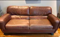 Leather Couches Loveseat and Sofa
