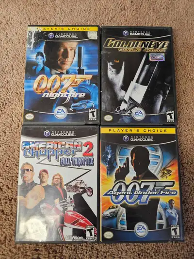 4 Nintendo gamecube games. All in good working condition. Case for nightfire is pretty beat up and n...