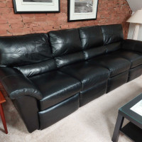 Lazyboy 4 seater leather recliner sofa 