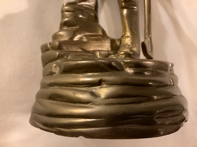 Vintage Solid Brass Coal Miner Sculpture in Arts & Collectibles in Belleville - Image 3
