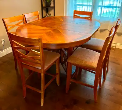 Counter height table & chairs, View more