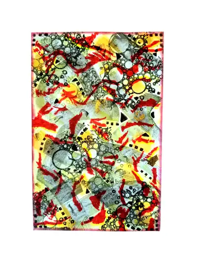 'Bubbly Bliss'. Original Mixed Media Painting made by Abstract Artist: Tracey Padmore. Artwork on Pa...