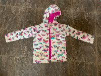 size 7 girl's butterfly rain coat