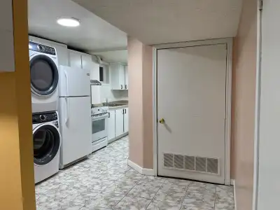3 Bedroom Basement Apartment available from July 1st. AAA Location: 2 Minutes to Westwood Square Mal...