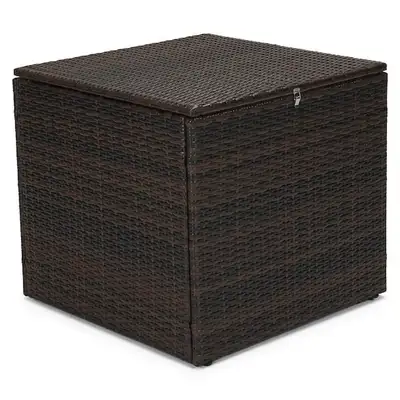 Wicker Outdoor Patio Storage Side Table, View more