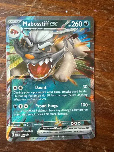 Pokémon Mabosstiff ex SVP EN 086 Card, View more