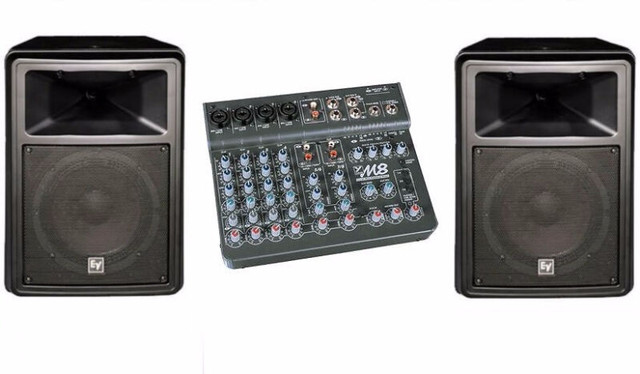 Yorkville M-8 Powered Mixer---- Electro Voice SX-80 Speakers in Performance & DJ Equipment in City of Toronto