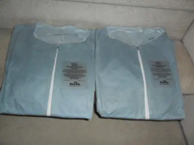 2 Bulwark Disposable Coveralls $8 ea. Unused. No hoods. Size L., View more