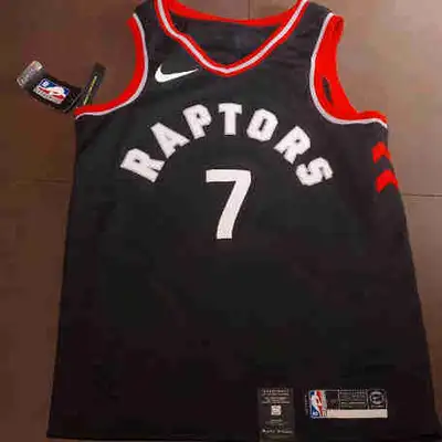 Get your hands on this brand new Nike NBA Authentic #7 Kyle Lowry Toronto Raptors Black Vintage Styl...