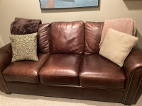  Leather sofa and loveseat