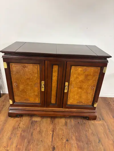 vintage Asian inspired hutch and china cabinet , View more