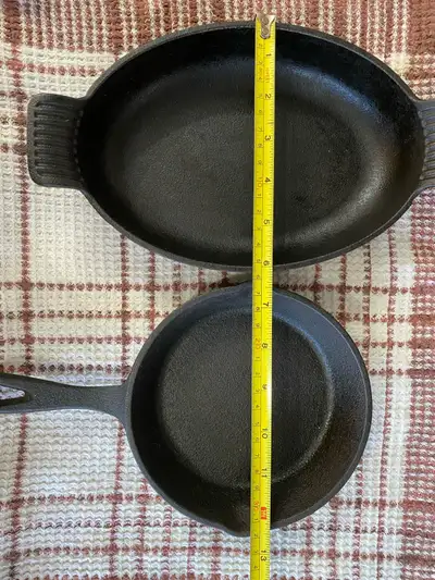 Cast iron pans - 2 for 1, View more