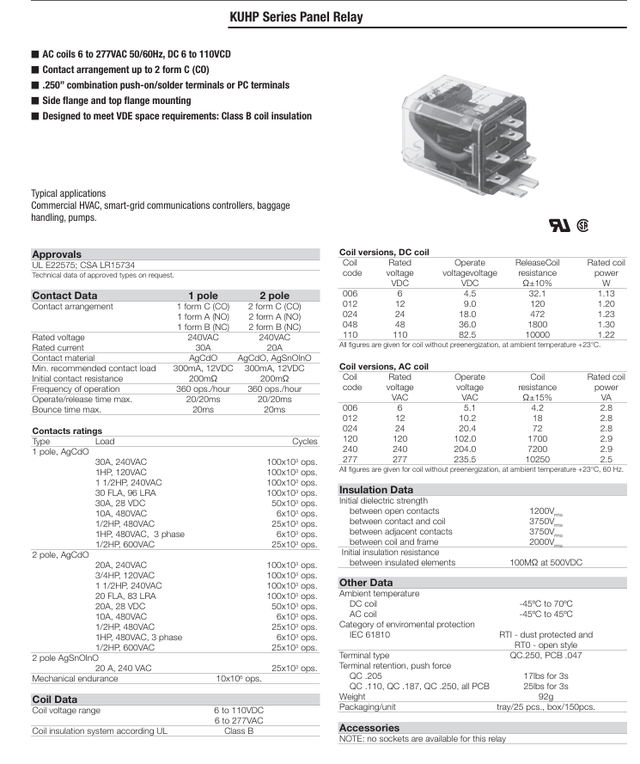 Relais DPDT 20A 240VAC Tyco / P&B KUHP-11A51-240 in Electrical in Laval / North Shore - Image 4