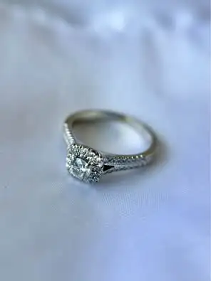 14kt White Gold Engagement Ring—Never Worn, View more