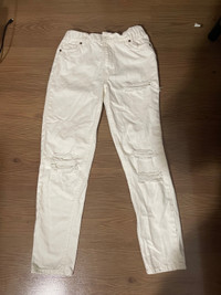 Bluenotes White Ripped Jeans, Size 00