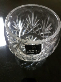 Royal Doulton crystal ball vase
