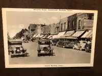 Vintage Postcard Street Scene Muskoka Gravenhurst Ontario 1936 